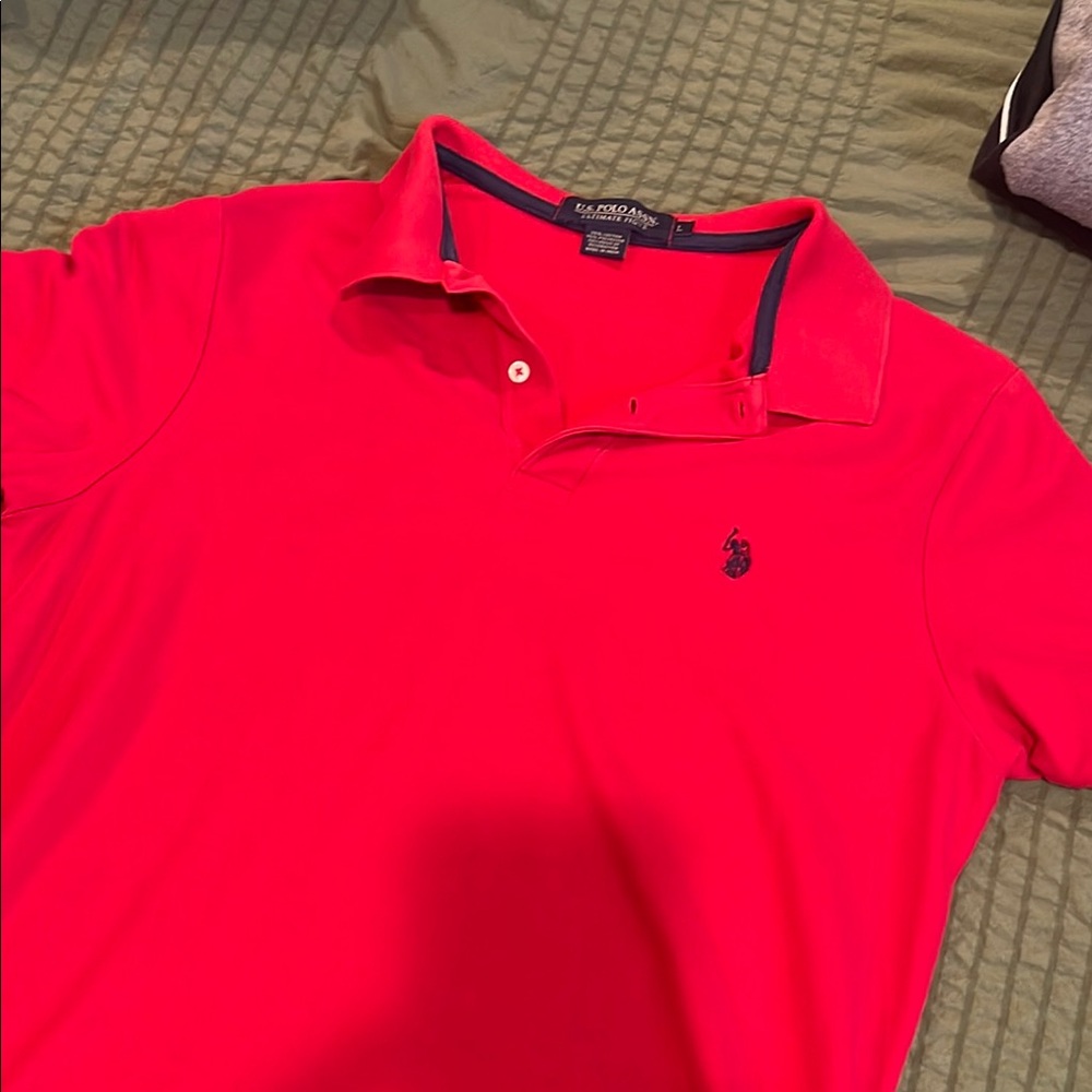 Polo by Ralph Lauren Men's Red Polo Shirt size Large